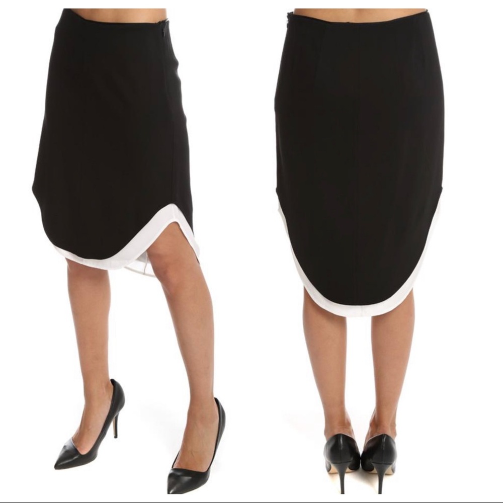 Rag & Bone Madison Silk Round Hem Pencil Skirt